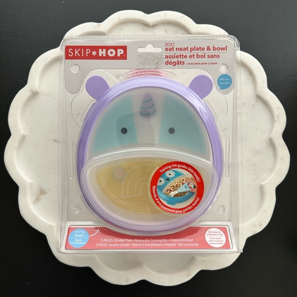 Skip Hop Zoo ~ Eat Neat Unicorn Plate & Bowl Set - Picture 1 of 1